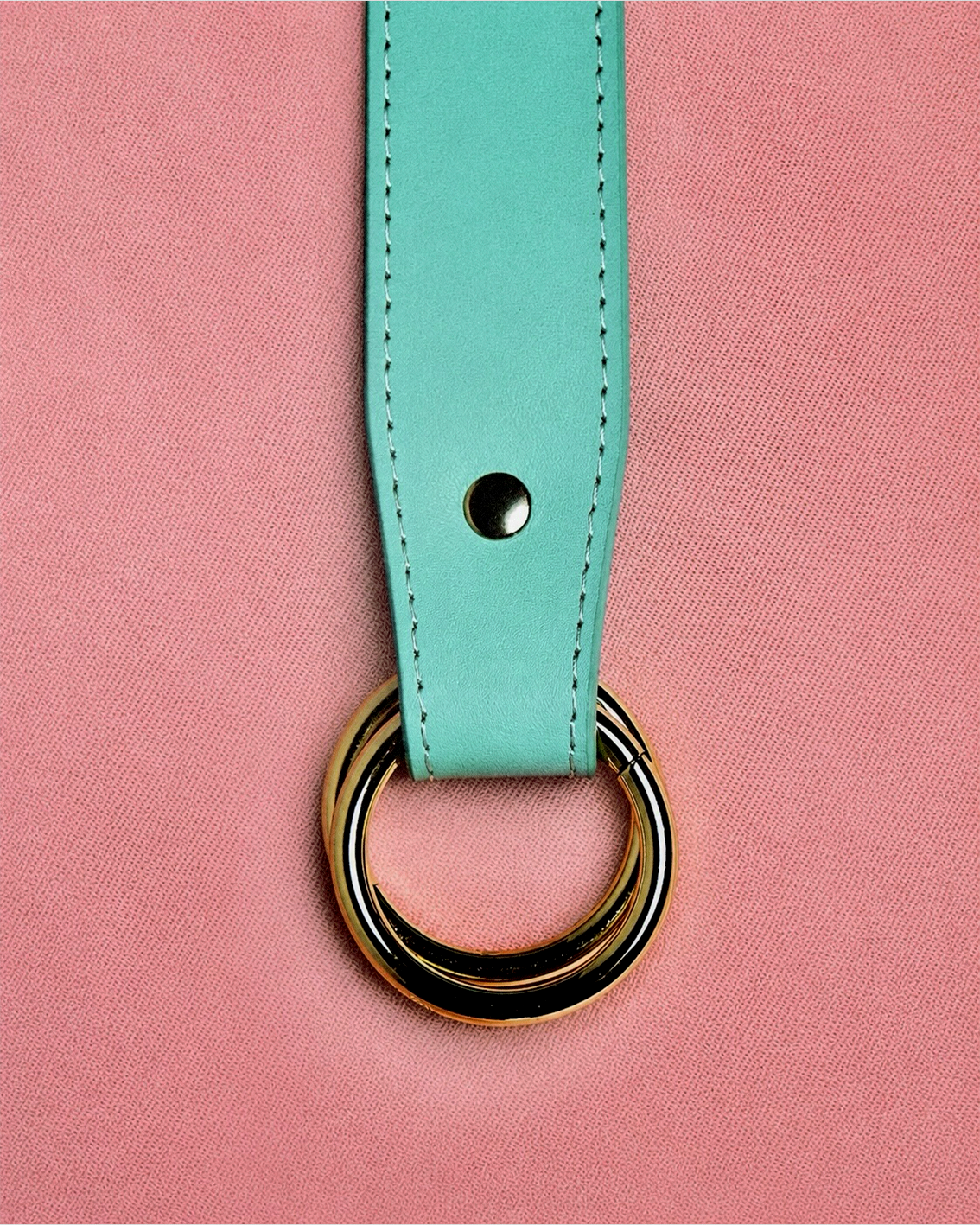 Leather Scarf Link in Turquoise