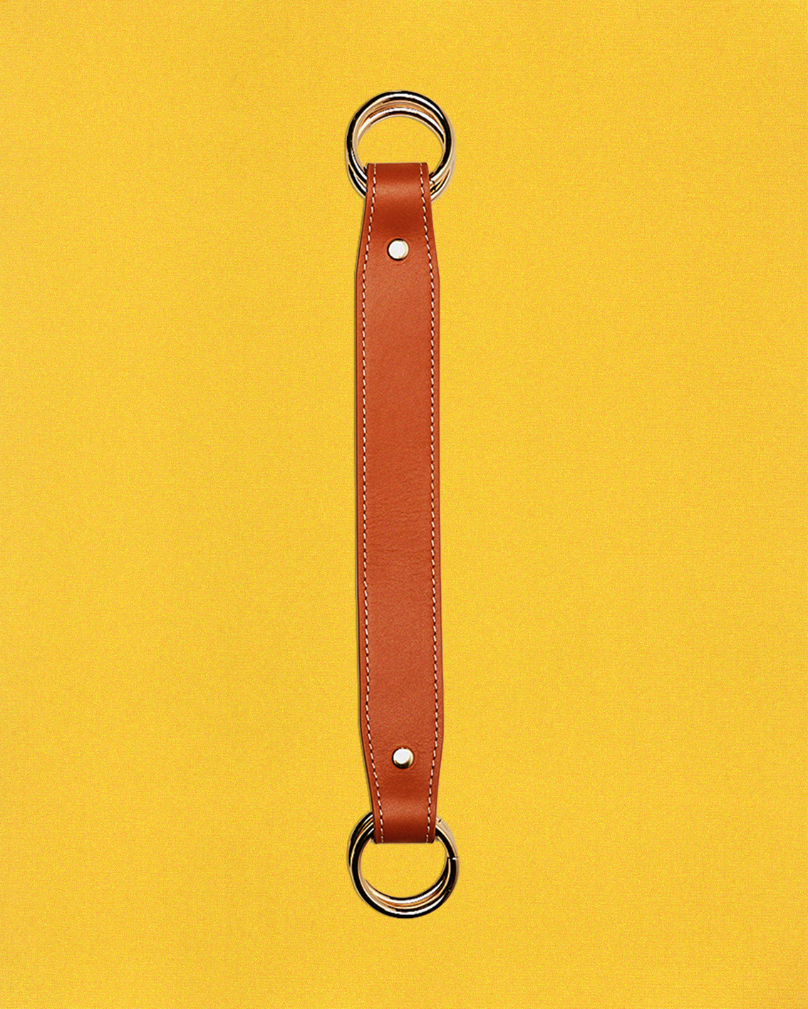 Leather Scarf Link in Tan