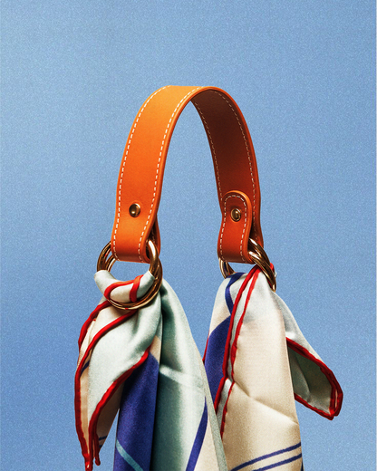 Leather Scarf Link in Tan