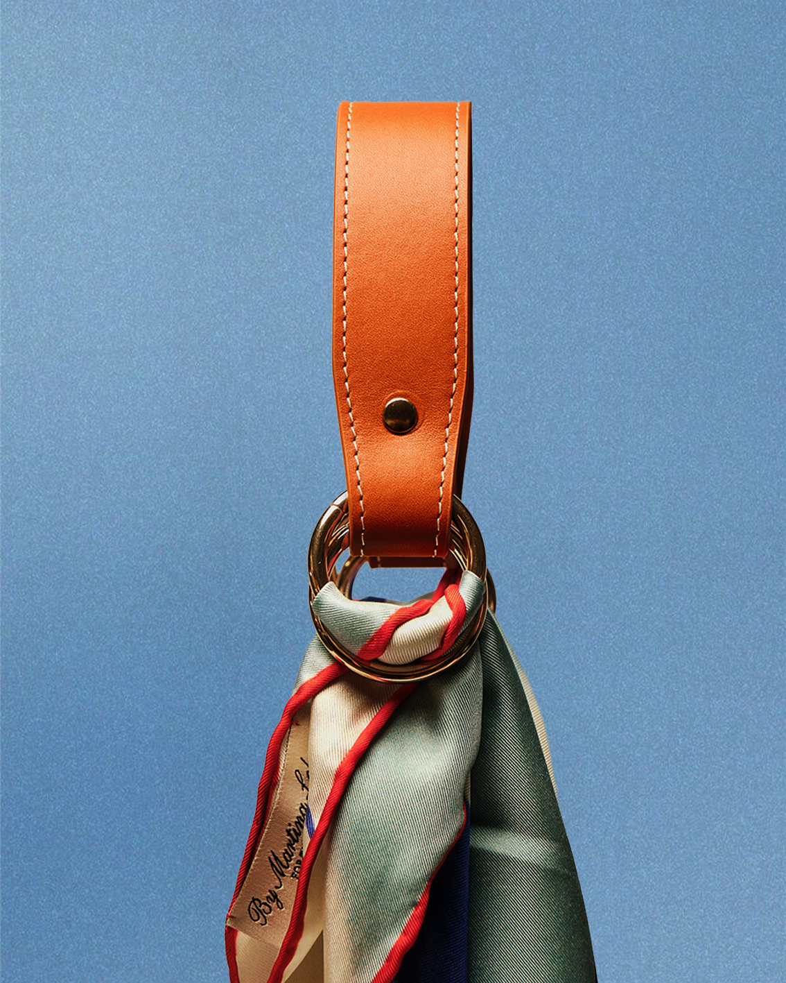 Leather Scarf Link in Tan