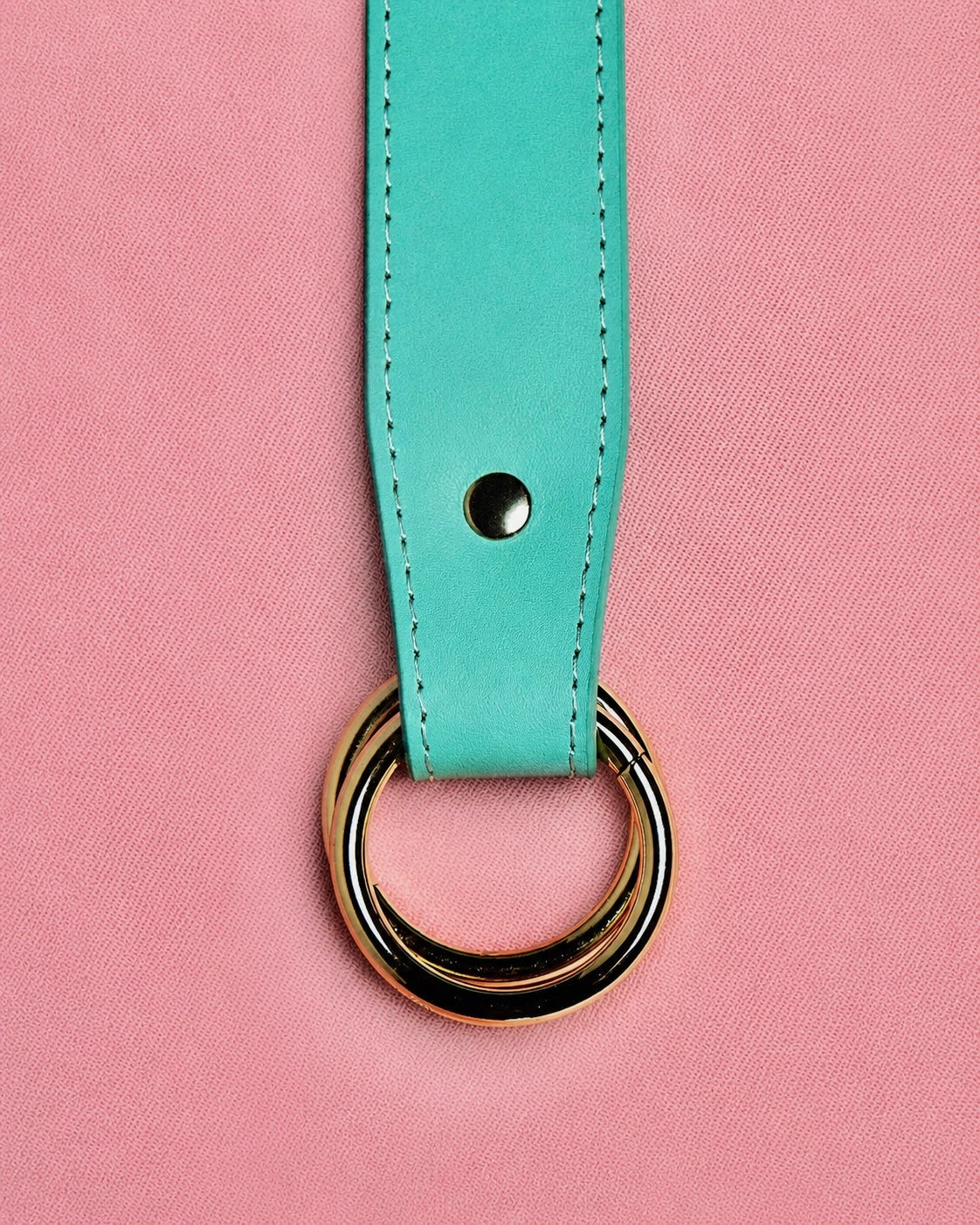 Leather Scarf Link in Turquoise