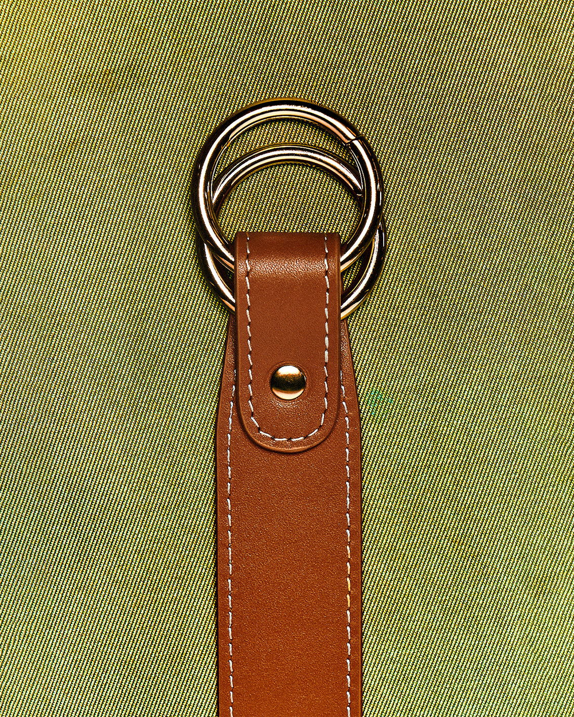 Leather Scarf Link in Tan