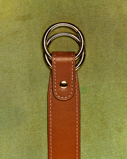 Leather Scarf Link in Tan